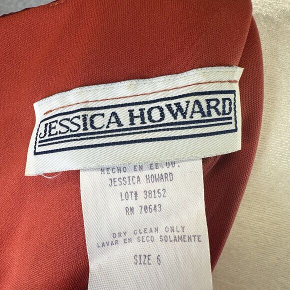 Vintage Orange Ombré Sheer Lined‎ Y2k Whimsical Coquette Fairy Midi Dress Size 6 - Picture 6 of 11